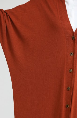 Triko Yarasa Kol Hırka 3240-03 Kiremit