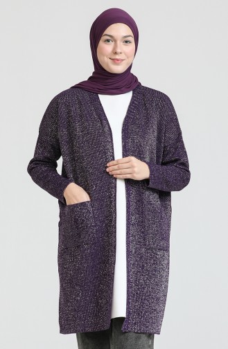 Lila Strickjacke 3368-02