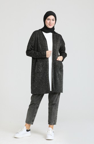 Schwarz Strickjacke 3368-04