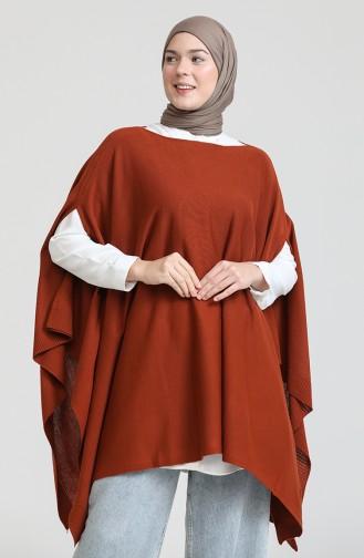 Brick Red Poncho 3125-06