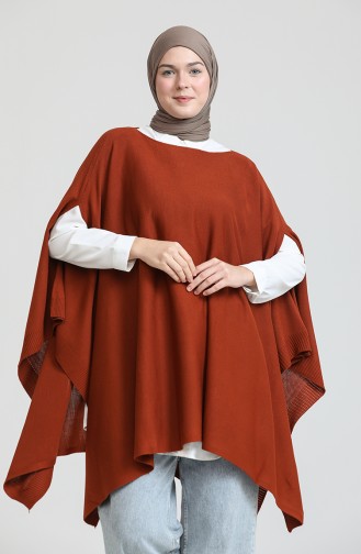 Brick Red Poncho 3125-06