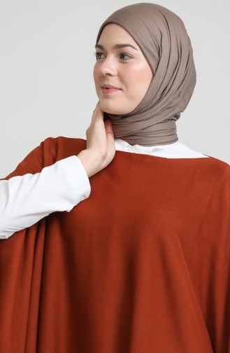 Brick Red Poncho 3125-06