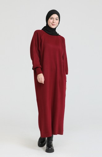 فستان أحمر كلاريت 0581-15