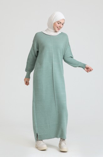 Green Almond Hijab Dress 3164-14