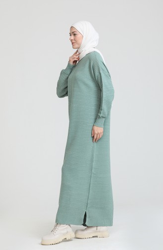 Green Almond Hijab Dress 3164-14