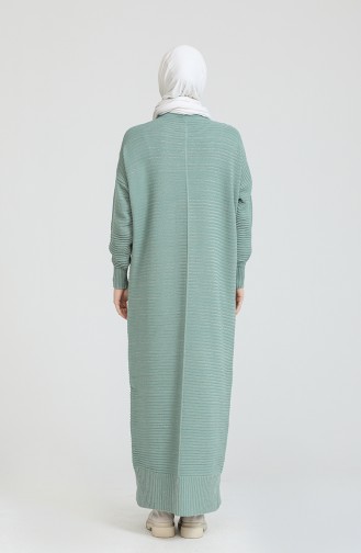 Unreife Mandelgrün Hijab Kleider 3164-14