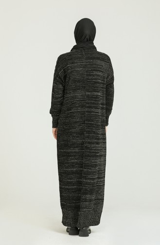 Schwarz Hijab Kleider 3164-15