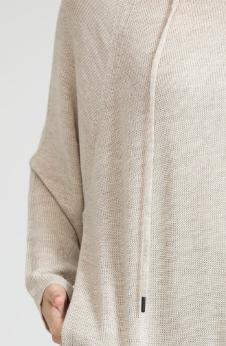 Trikot Kleid mit Kapuze 3256-08 Beige 3256-08