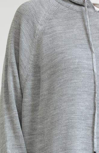 Trikot Kleid mit Kapuze 3256-09 Grau 3256-09
