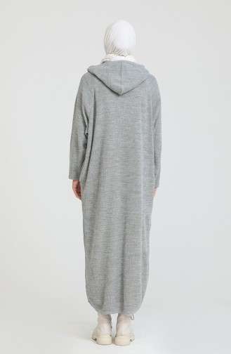 Trikot Kleid mit Kapuze 3256-09 Grau 3256-09