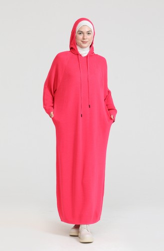 Trikot Kleid mit Kapuze 3256-12 Fuchsia 3256-12