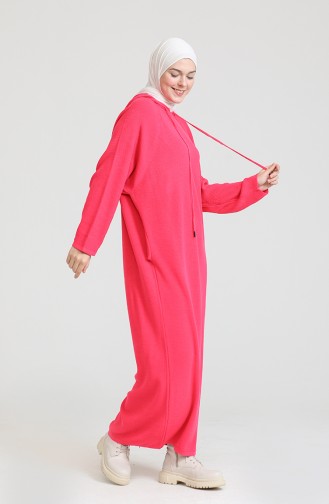 Trikot Kleid mit Kapuze 3256-12 Fuchsia 3256-12