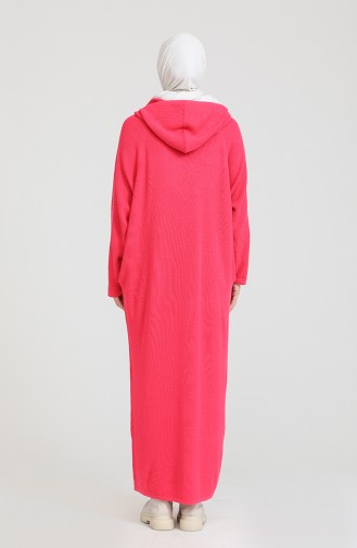 Knitwear Hooded Dress 3256-12 Fuchsia 3256-12