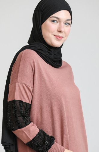 Robe Hijab Rose Pâle 3351-02