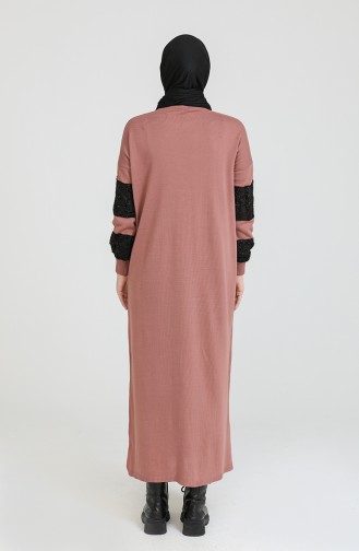 Robe Hijab Rose Pâle 3351-02
