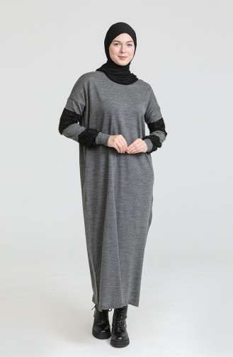 فستان رمادي 3351-05