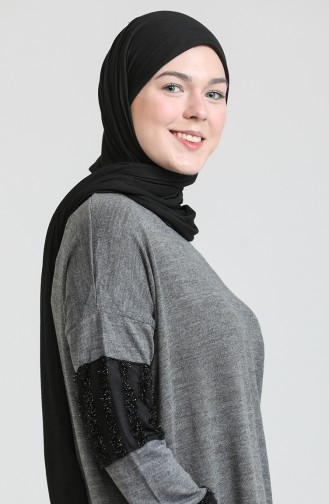 Gray Hijab Dress 3351-05