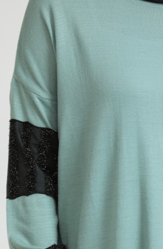 Triko Elbise 3351-06 Çağla Yeşili