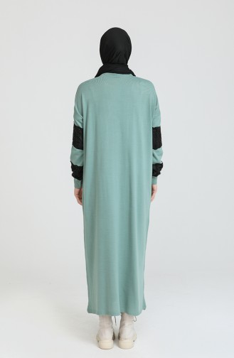 Triko Elbise 3351-06 Çağla Yeşili