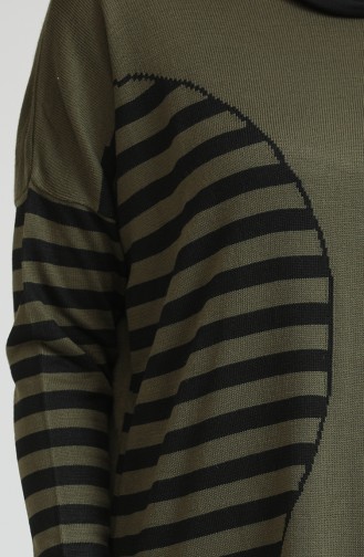 Khaki Hijab Kleider 3358-13