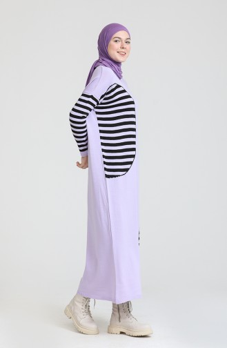 Lilac İslamitische Jurk 3358-14