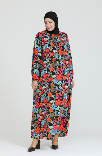 Orange Hijab Kleider 8408.TURUNCU