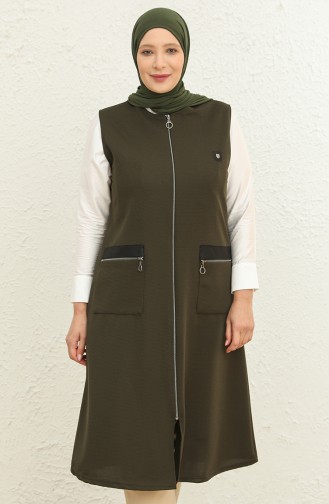 Khaki Gilet 8429.Haki