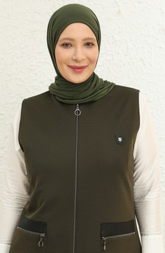 Khaki Gilet 8429.Haki