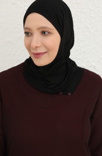 Robe Hijab Couleur Brun 8149.Kahverengi
