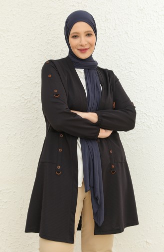 Dunkelblau Strickjacke 4969-1.Lacivert