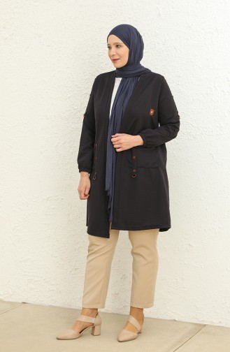 Navy Blue Vest 4969-1.Lacivert