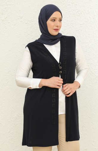 Navy Blue Gilet 4464.Lacivert