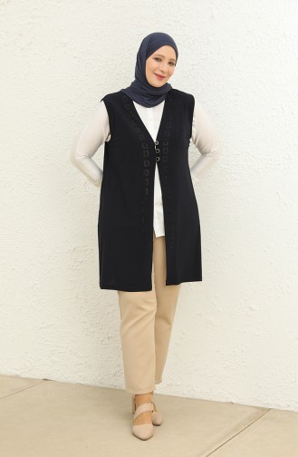 Navy Blue Gilet 4464.Lacivert