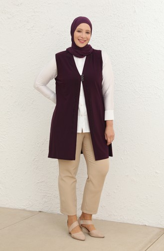 Damson Gilet 4464.Mürdüm