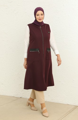 Damson Gilet 8429.Mürdüm