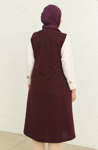 Damson Gilet 8429.Mürdüm