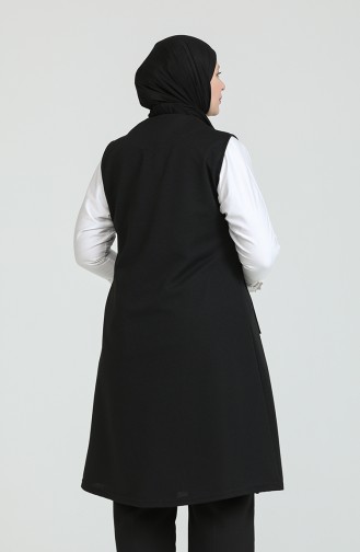 Kadın Büyük Beden Ottoman Çelik Örme Yelek 8403 Siyah