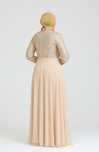 Gold Hijab-Abendkleider 80114-01