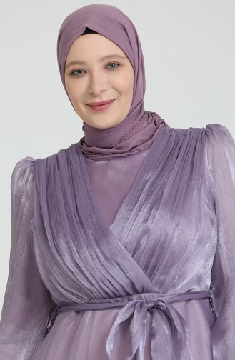 Lila Hijab-Abendkleider 4919-06