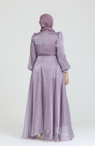 Violet Hijab Evening Dress 4919-06