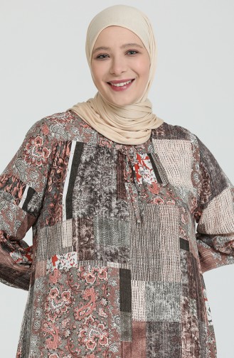 Nerz Hijab Kleider 8408.Vizon