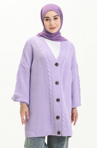 Lila Strickjacke 0546-09