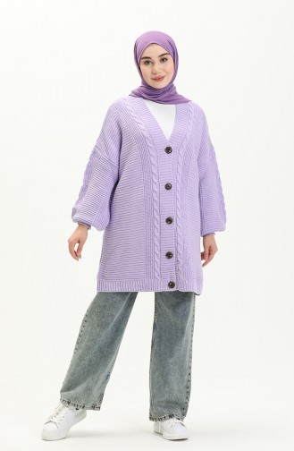 Lila Strickjacke 0546-09