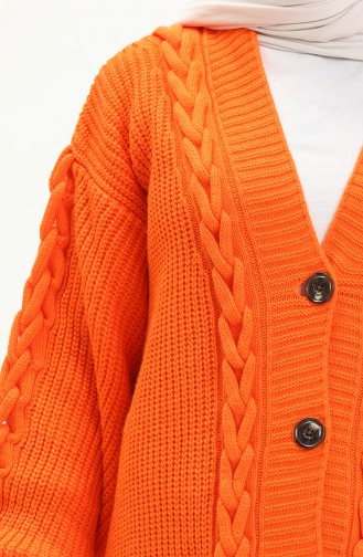 Orange Strickjacke 0548-13