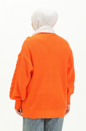 Orange Strickjacke 0548-13