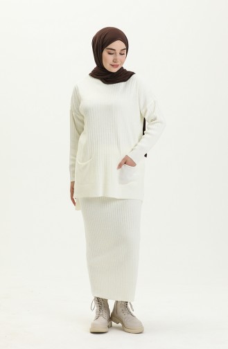 Knitwear Double Suit 0563-11 Cream 0563-11