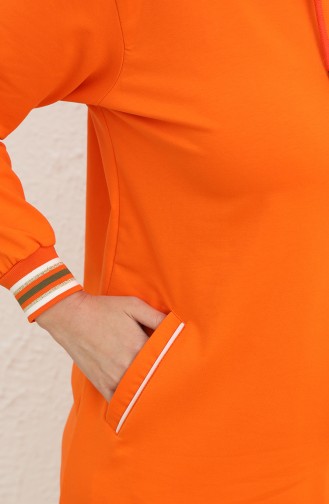 بدلة رياضية بالقبعة مقاس كبير 6003-01 برتقالي 6003-01