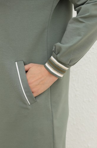 Ensemble de Survêtement à Capuche Grande Taille 6003-02 Vert Noisette 6003-02