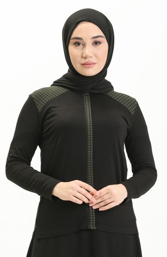Kazayağı Garnili Bluz 22760-02 Haki