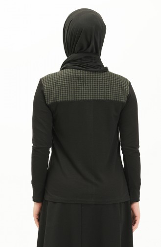 Kazayağı Garnili Bluz 22760-02 Haki